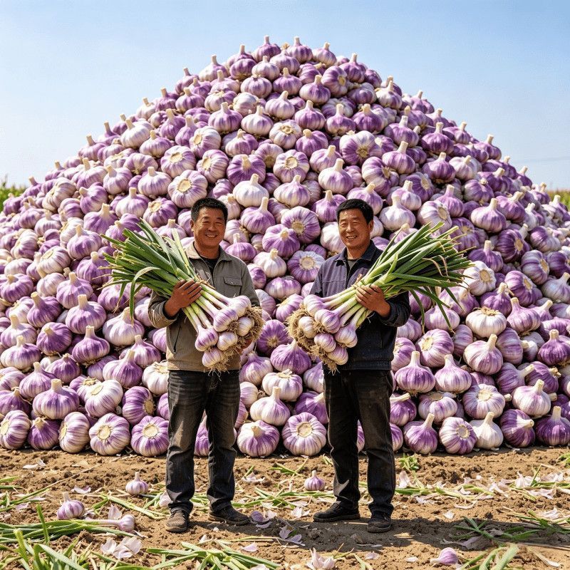 紫皮大蒜2026年新鲜大蒜头现挖新蒜紫皮大蒜批发鲜蒜