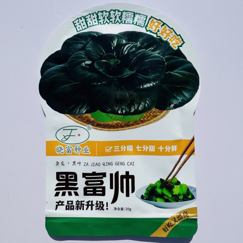 黑富帅杂交黑叶青梗菜种子高产抗逆小黑菜小青菜蔬菜种子