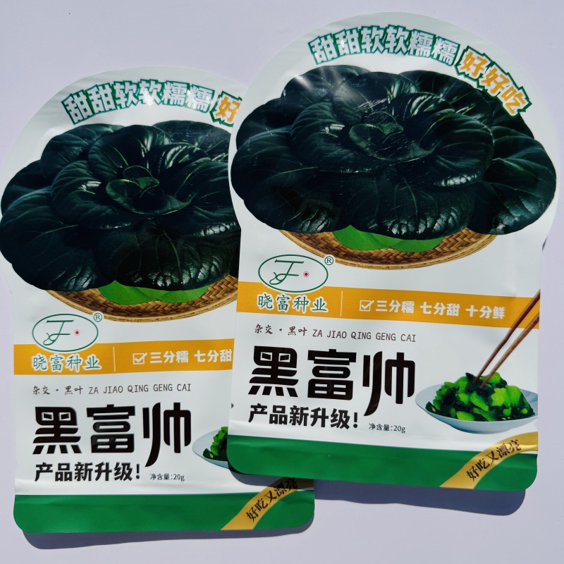 黑富帅杂交黑叶青梗菜种子高产抗逆小黑菜小青菜蔬菜种子