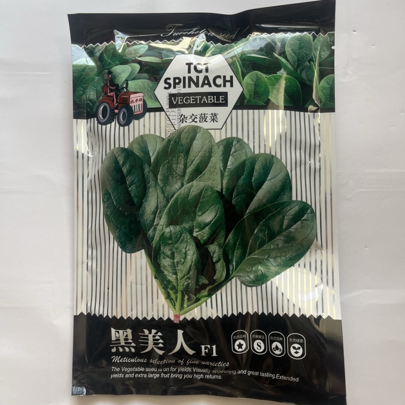 拖车头黑美人菠菜种子圆叶杂交品种种子