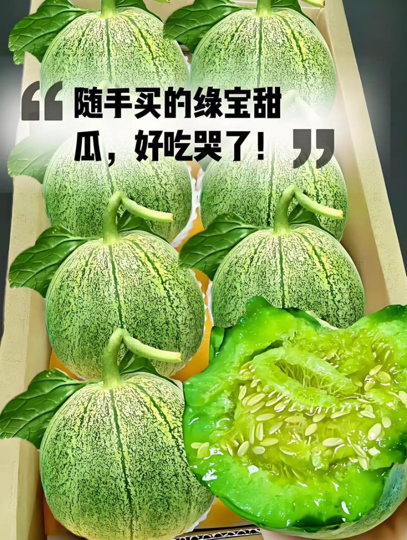 精品绿宝甜瓜产地一手货源全国发货量大价优欢迎随时联系