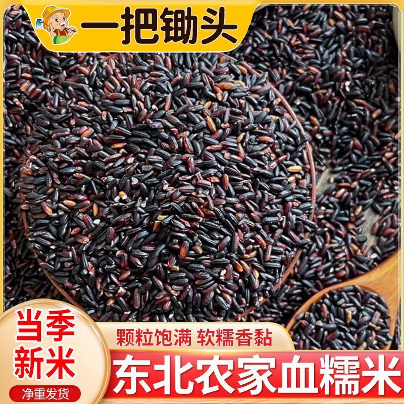 一把锄头5斤血糯米黑江米粽子米五谷杂粮黏米粘米包粽子