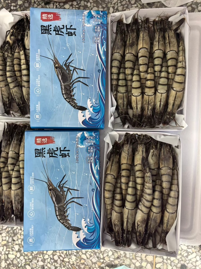 生冻黑虎虾10头礼盒装电商餐饮批发