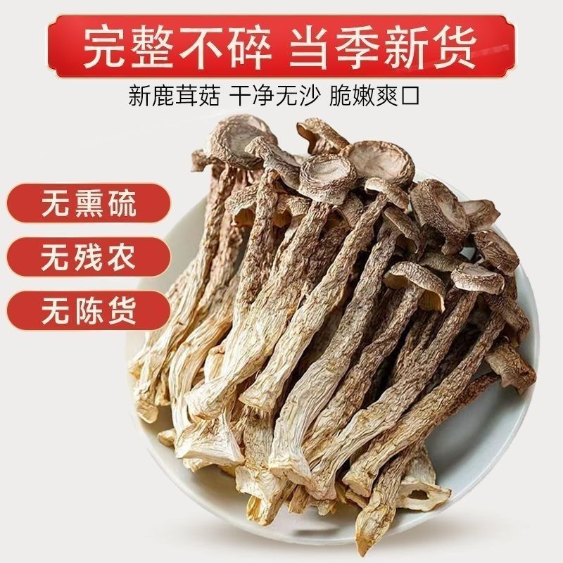 【一斤装】净重高档鹿茸菇干货煲汤炖汤食材菌菇家用