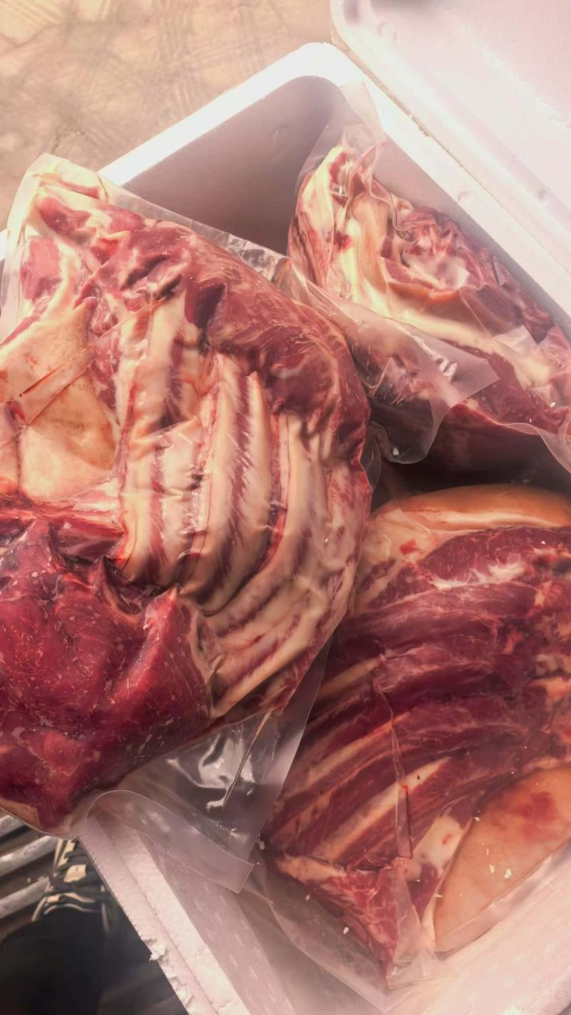 新鲜带皮马肉