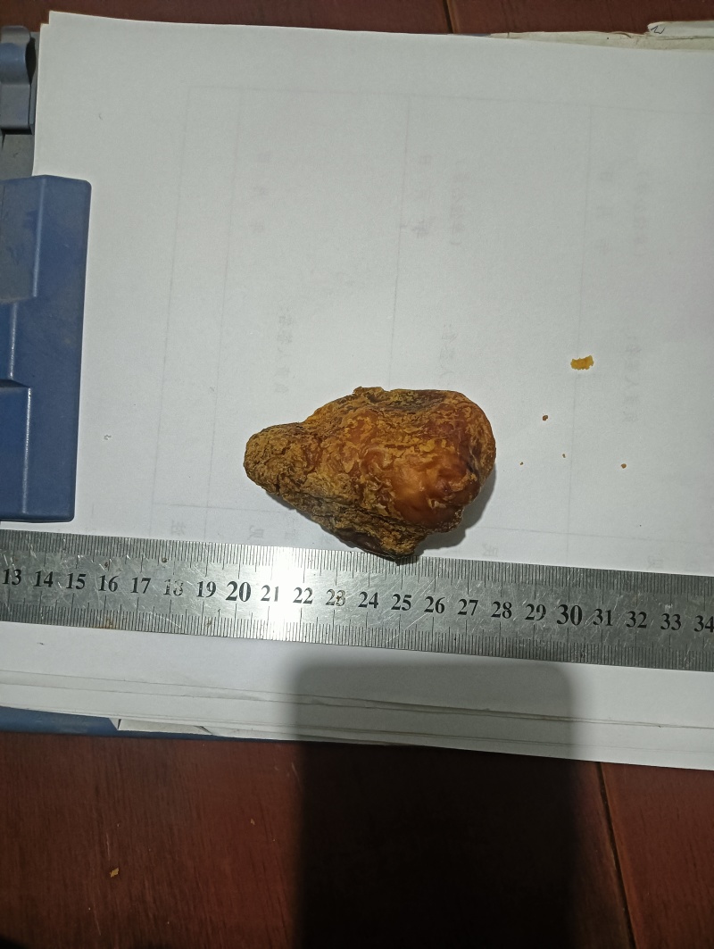 鸡主：产自重庆雪宝山柴鸡鸡宝.精品干货：重约52克。