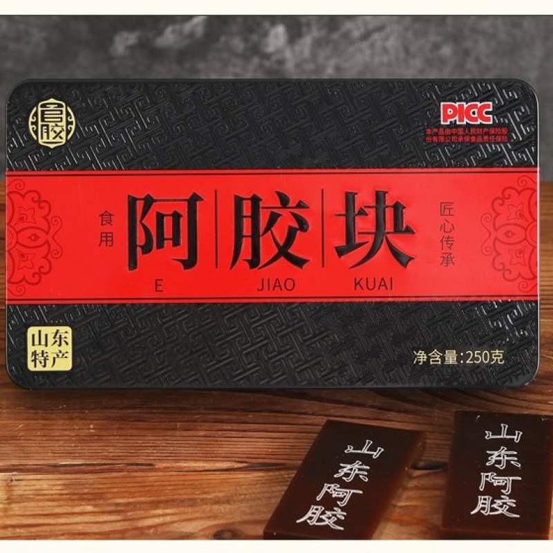 （主播推荐）手工熬制阿胶糕放心阿胶片250克精品礼盒装