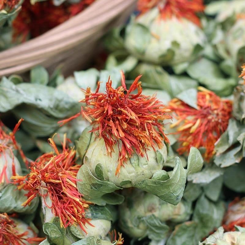 西藏藏红花正品红花果泡水特级红花茶红花头茶整朵