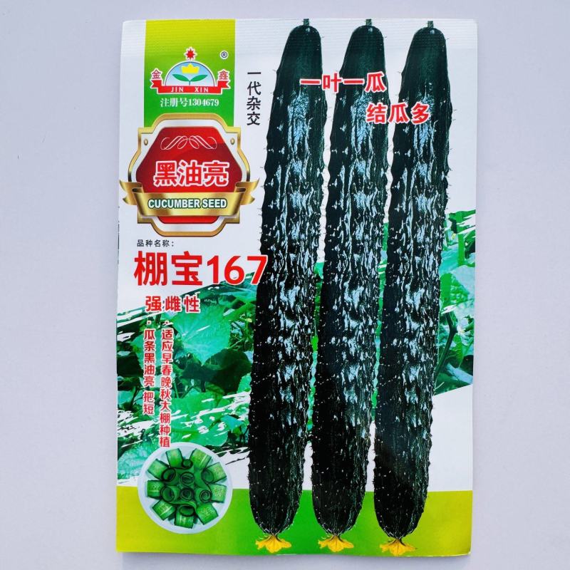 金鑫黑油亮黄瓜种子绿心绿瓤深绿油亮耐热耐低温黄瓜种子四季