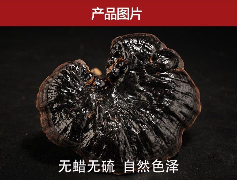 ***云南大深山野生特级黑灵芝整个切片干货灵芝煮汤泡酒泡
