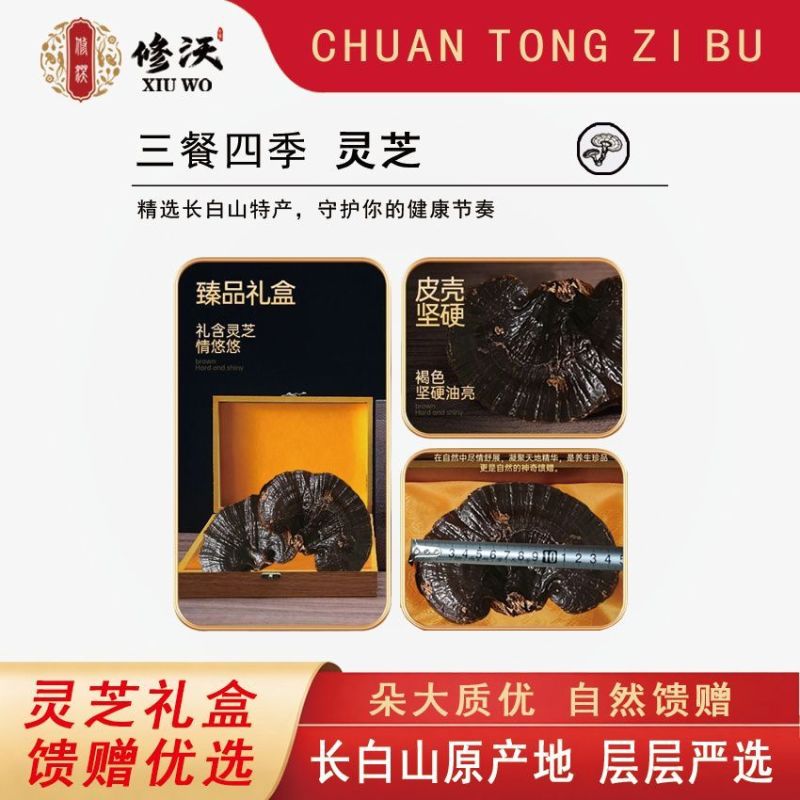 灵芝礼盒赤灵芝长辈煲汤泡酒滋补紫灵芝正宗节日送礼过年春节