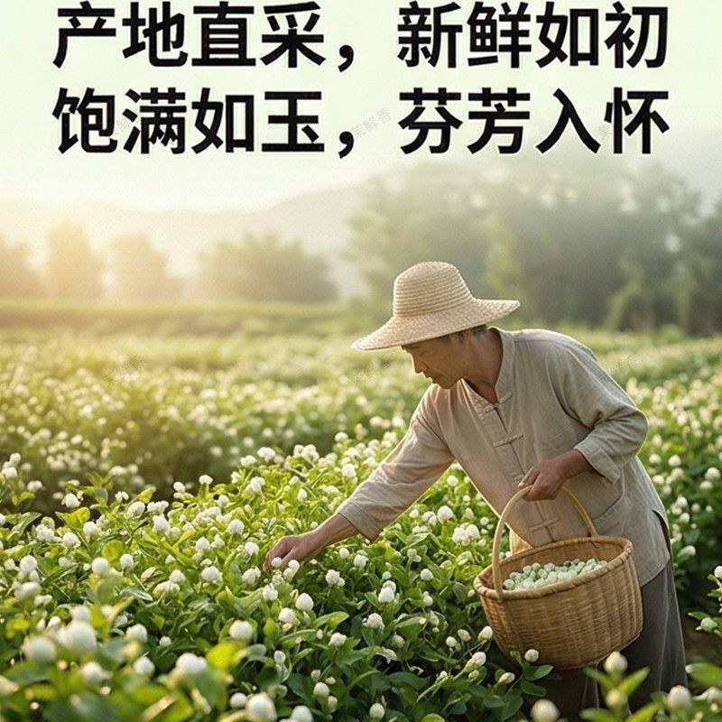 广西横县茉莉花包产地直采供新鲜饱满现摘现发