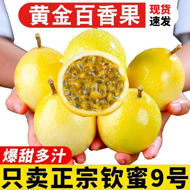 正宗广西海南钦蜜9号黄金百香果大果新鲜现摘应季黄色孕妇鲜