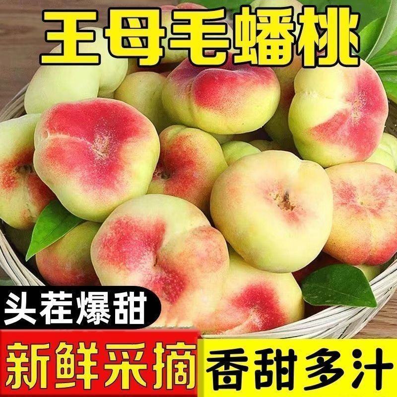 爆汁陕西王母毛蟠桃扁桃新鲜当季水果现摘彩虹蟠桃一件代发