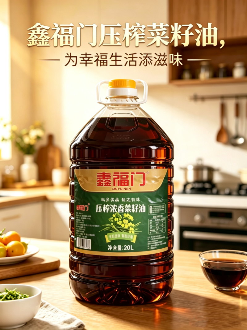 鑫福门压榨浓香菜籽油