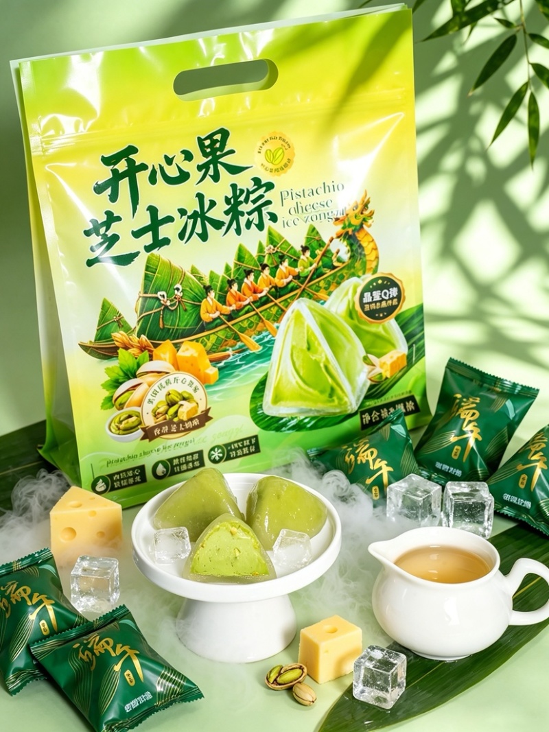 开心果芝士冰粽320g/袋8粒装