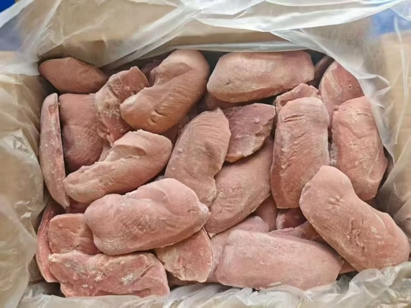 单冻去皮鸭胸肉精修板冻去皮带皮支持定制手续齐全