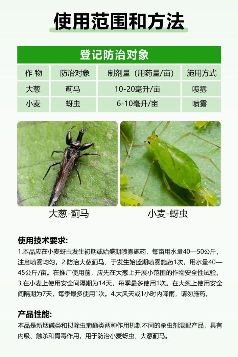剑摩奥坤35%联苯噻虫嗪联苯菊酯噻虫嗪小麦蚜虫正品