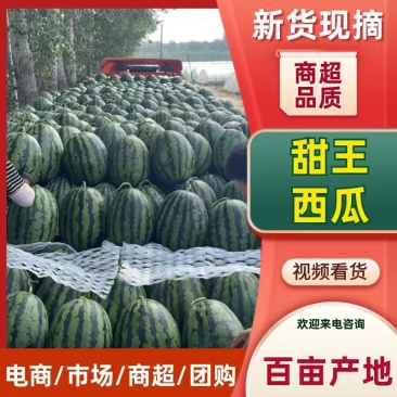 辽宁淩海甜王西瓜，陆地瓜，大量新鲜现货速发，欢迎选购