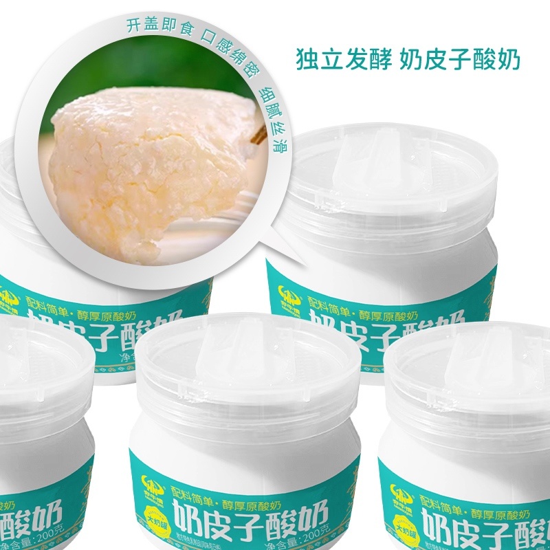 酸奶独立发酵奶皮子酸奶奶香浓郁产地直销包邮