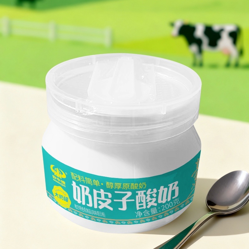 酸奶独立发酵奶皮子酸奶奶香浓郁产地直销包邮