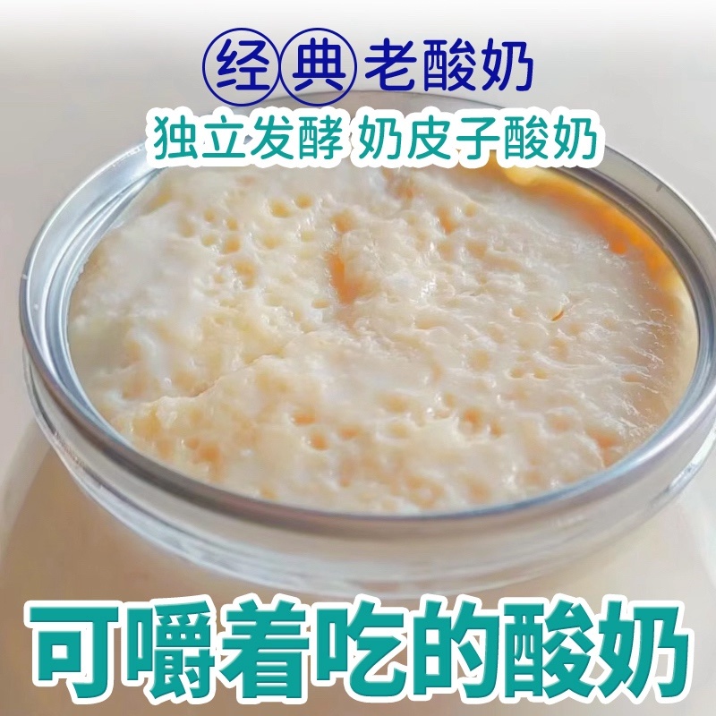 酸奶独立发酵奶皮子酸奶奶香浓郁产地直销包邮