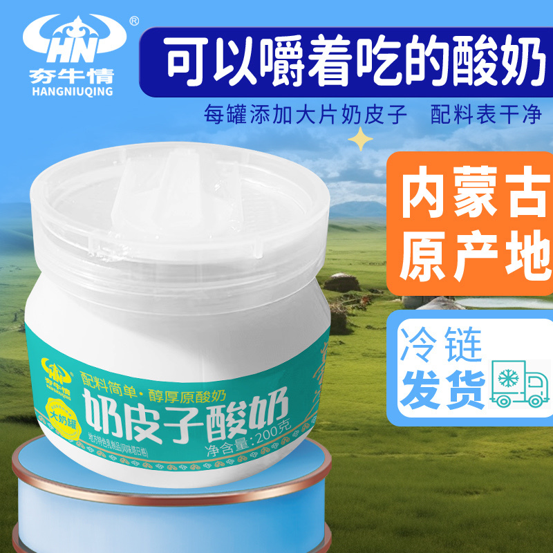 酸奶独立发酵奶皮子酸奶奶香浓郁产地直销包邮