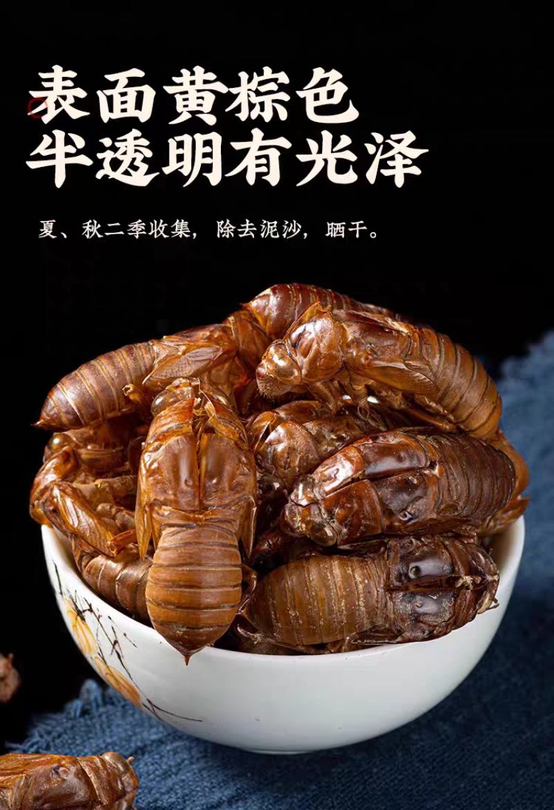 包邮）野生蝉蜕蝉脱中药材蝉蜕壳蝉壳蝉衣蝉皮蝉退虫