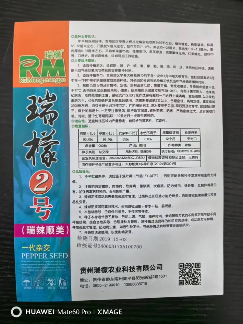 瑞檬8号辣椒种子厂家直销价格优惠质量保证规格齐全