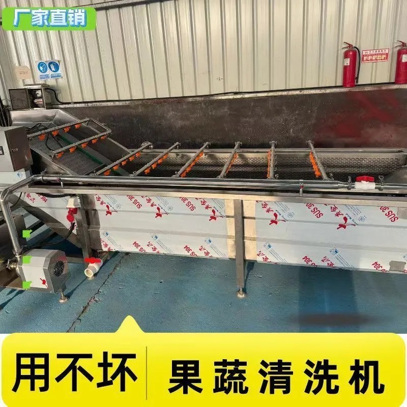 气泡清洗机水果蔬菜中药材柑橘砂糖橘清洗流水线定制