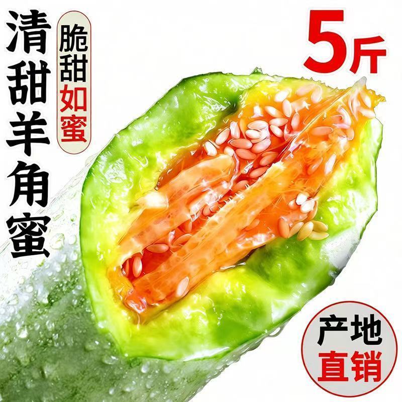 【5斤】头茬羊角蜜甜瓜山东新鲜当季孕妇水果蜜瓜整箱脆甜羊
