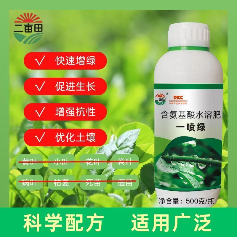 含氨基酸叶面肥一喷绿不干尖没斑点效果看的见