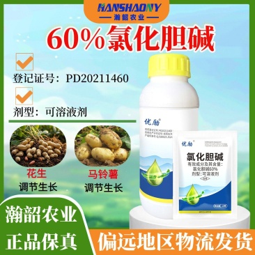 60%氯化胆碱红薯地下根茎膨大提质增产农用花生土豆作物