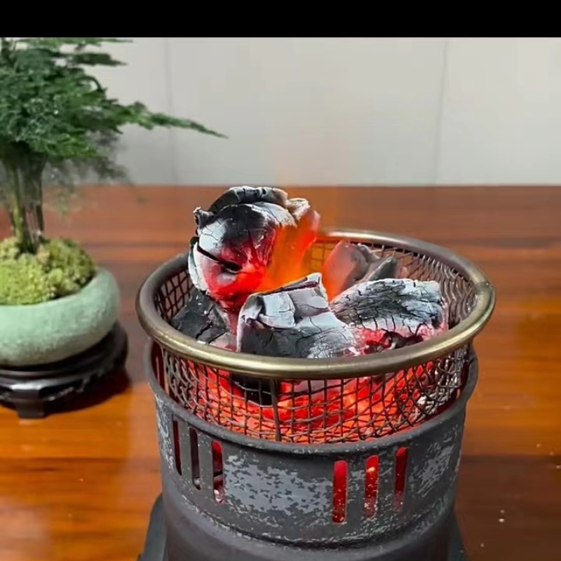 正宗荔枝木炭无烟家用烧烤炭围炉煮茶原木炭户外烤肉果木炭