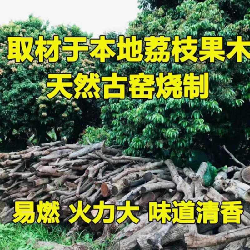 正宗荔枝木炭无烟家用烧烤炭围炉煮茶原木炭户外烤肉果木炭