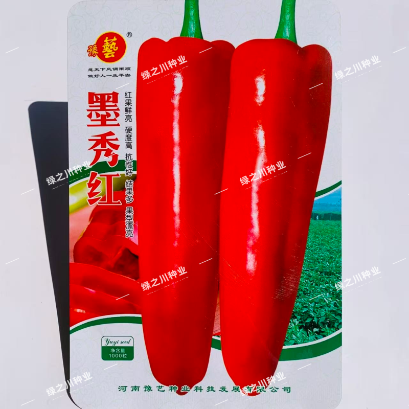 豫艺墨秀红牛角椒种子红椒专用辣椒种子早熟抗病春秋大牛角椒