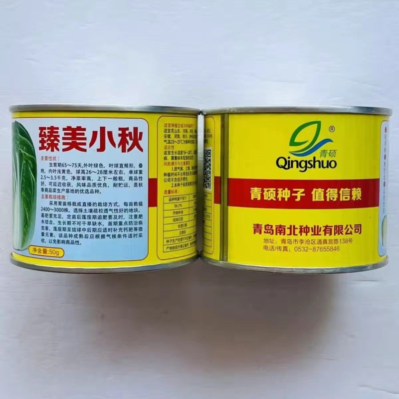 臻美小秋大白菜种子直筒形叠抱高产净菜率高好吃大白菜种子