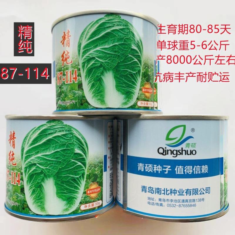 精纯87-114大白菜种子早春早秋淡季上市优良品种高产抗