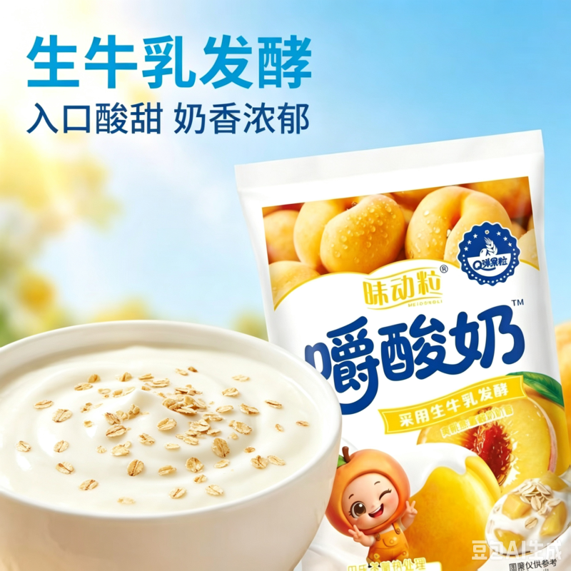 昧动粒嚼酸奶黄桃燕麦真果粒看得见嚼着吃