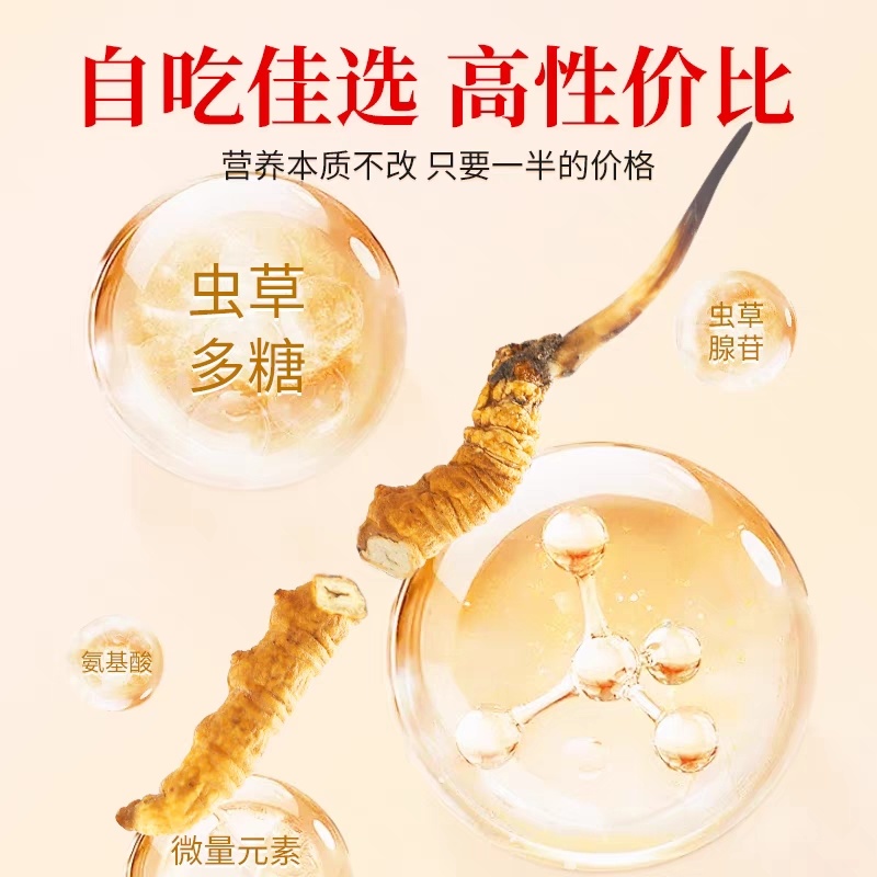 （低价断虫草）冬虫夏草正品西藏那曲虫草批发干虫草大节