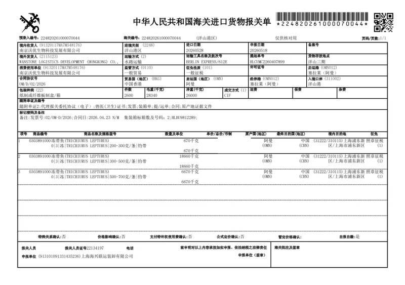 阿曼钓带AB全规格，正关一手货源