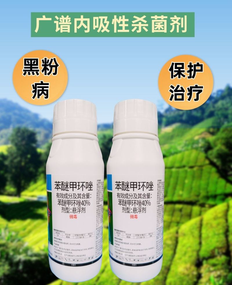 40%苯醚甲环唑炭疽病黑粉病斑斑点点真菌广谱杀菌剂