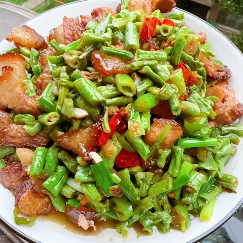 太阳味晒青曝豆角湘菜餐饮酒店特色食材菜湖南特产原料干豆角
