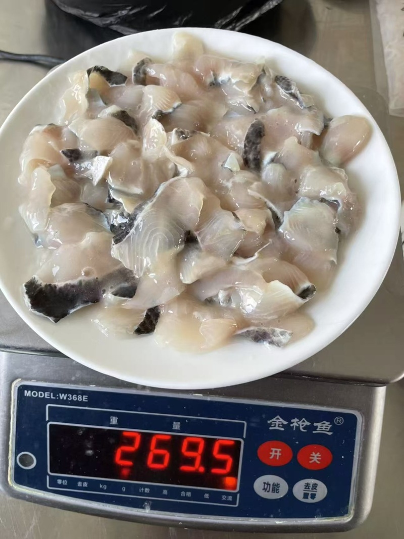 免浆黑鱼片，小片款，熟化率高，250g×25盒