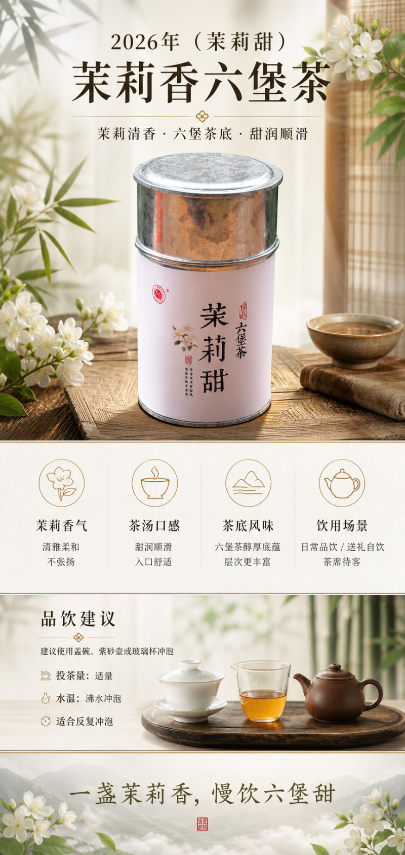 茉莉六堡茶散茶