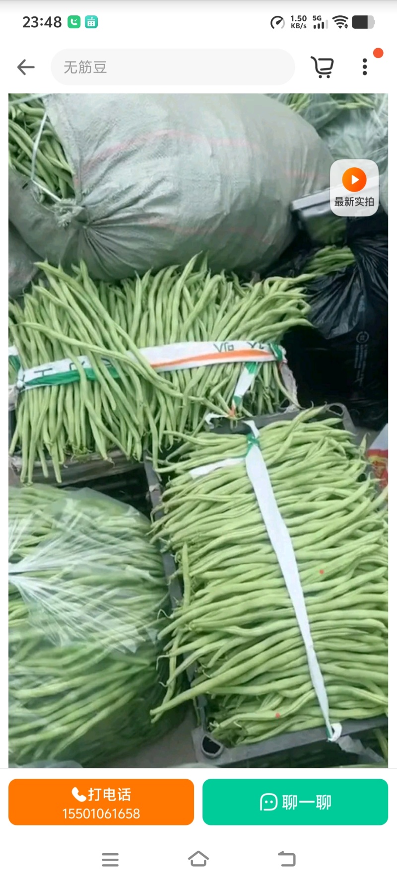 陇南成县本地架豆王豆角无茎豆产地直供可分拣装