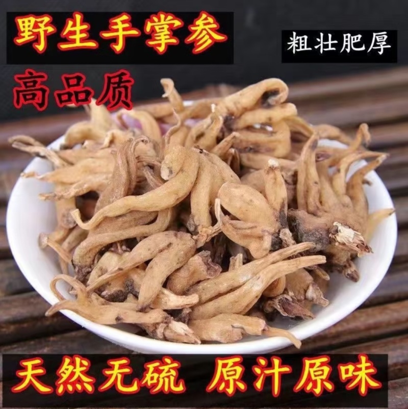 手掌参大货批发自然晾晒，无硫***足干，可零售可批发量优