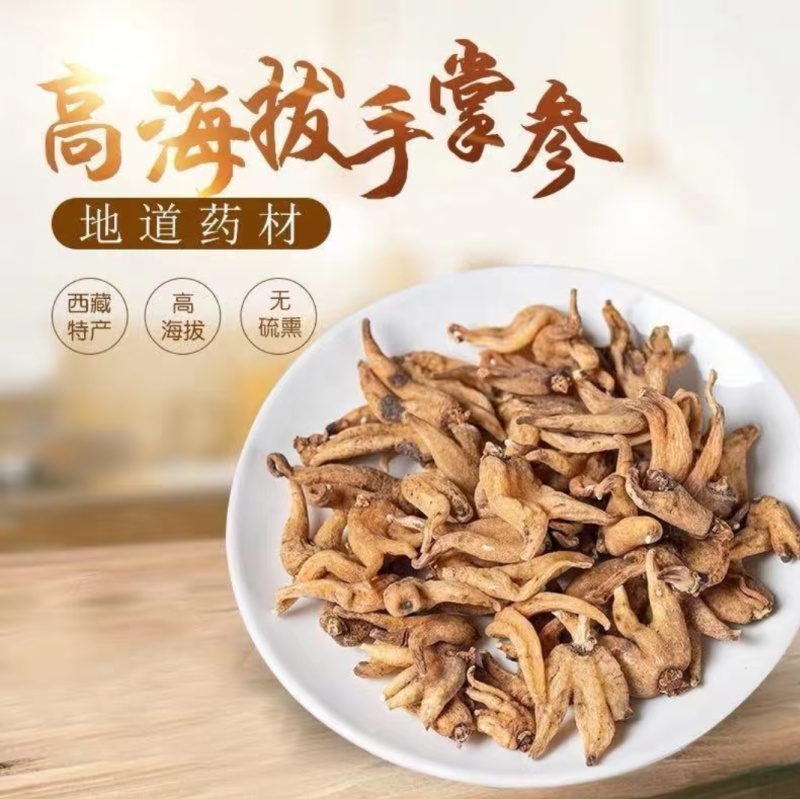 手掌参大货批发自然晾晒，无硫***足干，可零售可批发量优