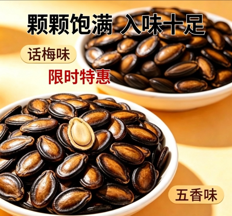 西瓜子175，话梅味2166，五香味，0719，电商供货