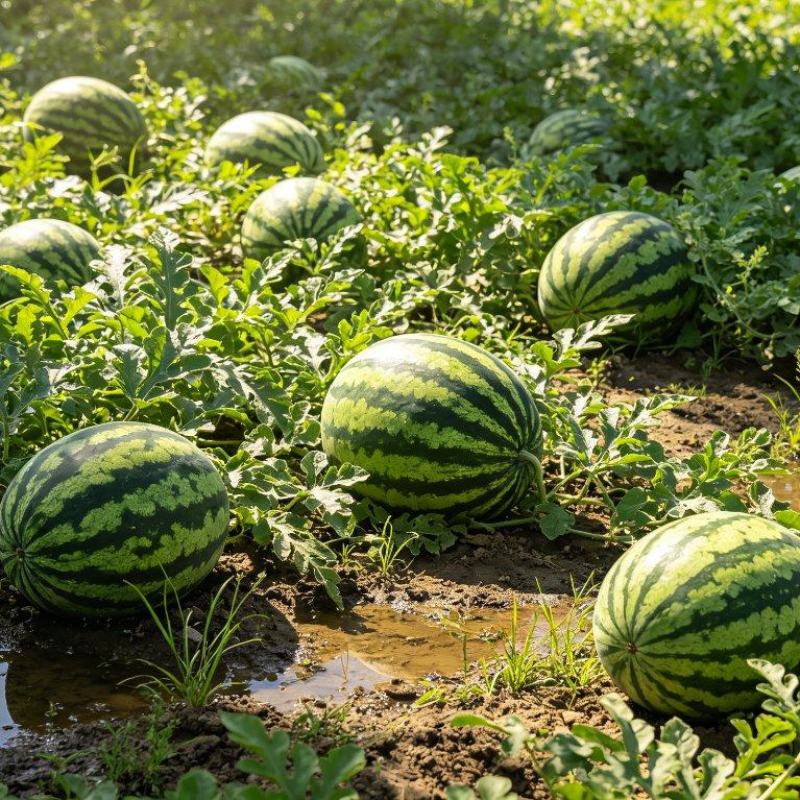 【河北西瓜】农家自种麒麟西瓜田间现摘清甜多汁